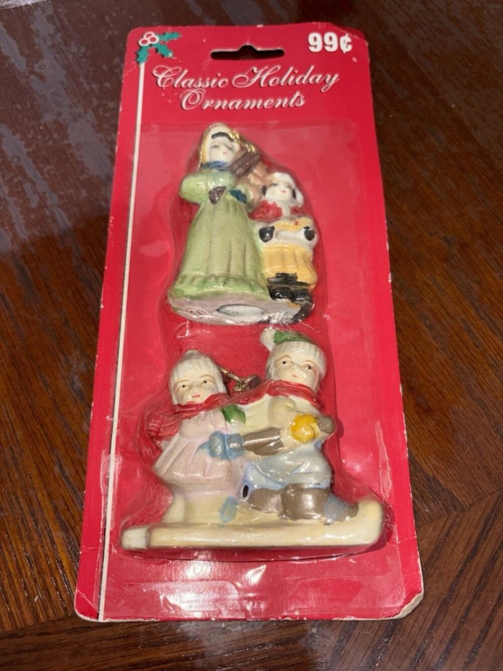 Kmart Classic Holiday Ornaments Ceramic Christmas Tree Vintage NWT Carolers